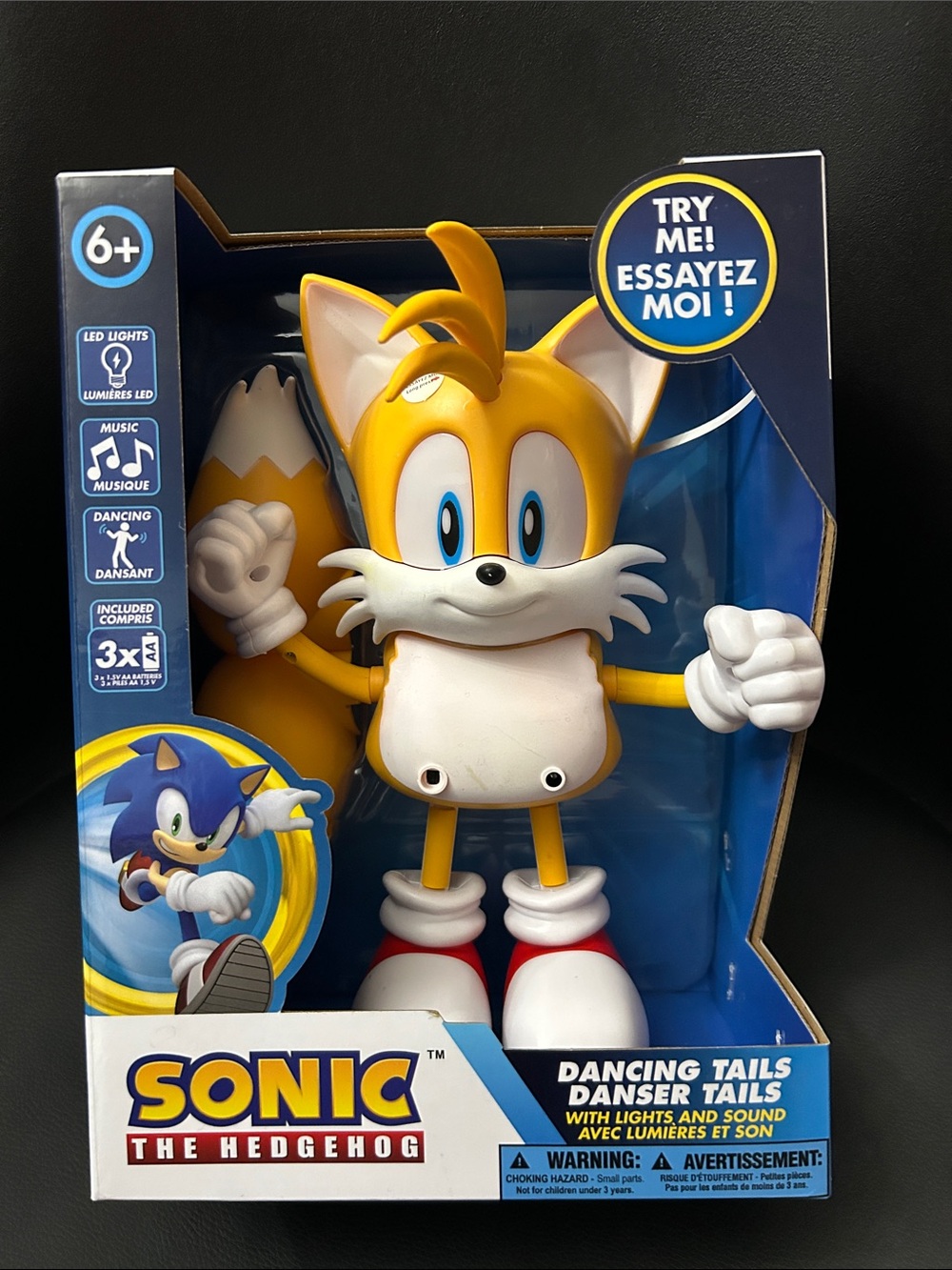 BNIB 🆕 Sonic the Hedgehog Dancing Tails Toy With Lights and Sounds